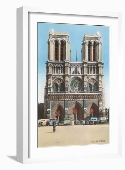 Facade of Notre Dame Cathedral-null-Framed Art Print