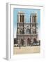 Facade of Notre Dame Cathedral-null-Framed Art Print