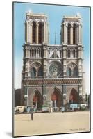 Facade of Notre Dame Cathedral-null-Mounted Art Print