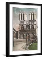 Facade of Notre Dame Cathedral-null-Framed Art Print