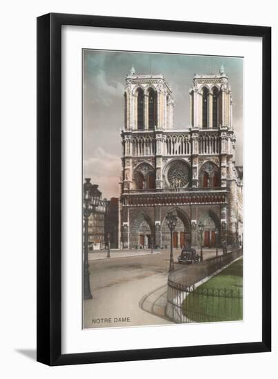 Facade of Notre Dame Cathedral-null-Framed Art Print