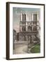 Facade of Notre Dame Cathedral-null-Framed Art Print