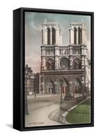 Facade of Notre Dame Cathedral-null-Framed Stretched Canvas