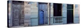 Facade of Old Colonial House in Evening Light, Cienfuegos, Cuba, West Indies, Central America-Lee Frost-Stretched Canvas