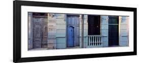 Facade of Old Colonial House in Evening Light, Cienfuegos, Cuba, West Indies, Central America-Lee Frost-Framed Photographic Print