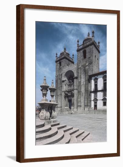 Facade of Porto Cathedral-null-Framed Giclee Print