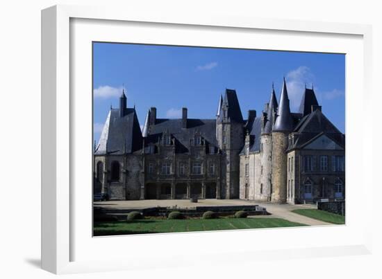 Facade of Rocher Castle-null-Framed Giclee Print