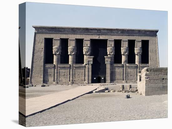 Facade of Temple of Hathor, Dendera, Ptolemaic Period-null-Stretched Canvas