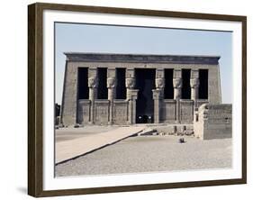 Facade of Temple of Hathor, Dendera, Ptolemaic Period-null-Framed Giclee Print