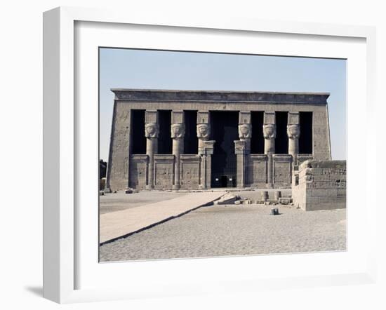 Facade of Temple of Hathor, Dendera, Ptolemaic Period-null-Framed Giclee Print