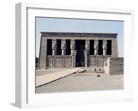 Facade of Temple of Hathor, Dendera, Ptolemaic Period-null-Framed Giclee Print