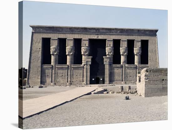 Facade of Temple of Hathor, Dendera, Ptolemaic Period-null-Stretched Canvas