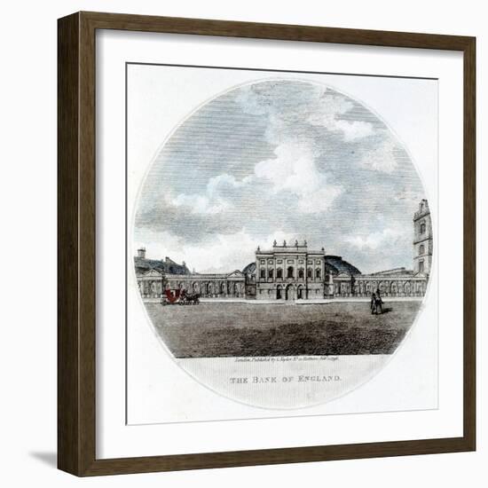 Façade of the Bank of England, Threadneedle Street, London, 1796-null-Framed Giclee Print