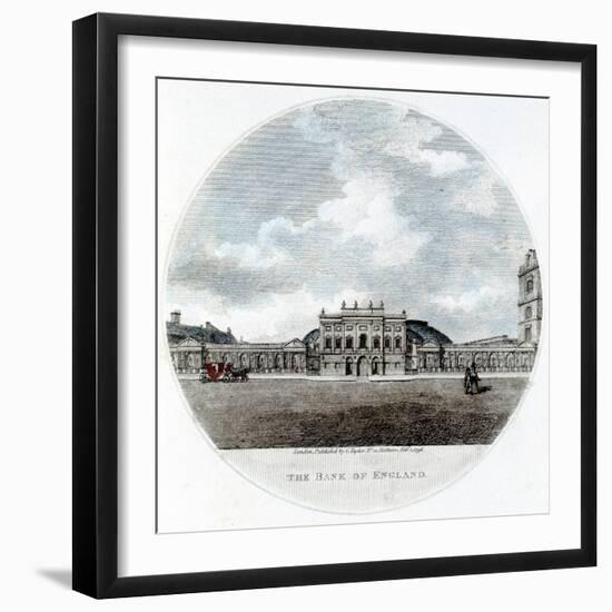 Façade of the Bank of England, Threadneedle Street, London, 1796-null-Framed Giclee Print