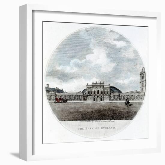 Façade of the Bank of England, Threadneedle Street, London, 1796-null-Framed Giclee Print