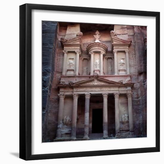 Facade of the Ed-Deir Temple in Petra-null-Framed Photographic Print