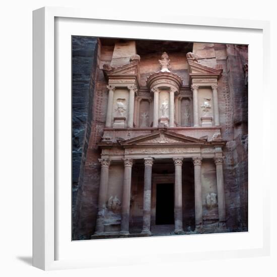 Facade of the Ed-Deir Temple in Petra-null-Framed Photographic Print