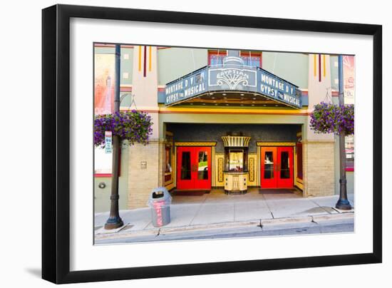 Facade of the Egyptian Theater, Main Street, Park City, Utah, USA-null-Framed Photographic Print