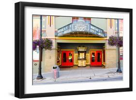 Facade of the Egyptian Theater, Main Street, Park City, Utah, USA-null-Framed Photographic Print