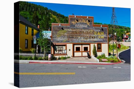 Facade of the High West Distillery Building, Park City, Utah, USA-null-Stretched Canvas