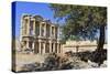 Facade of the Library of Celsus, Fruit Tree and Ancient Pipes, Ancient Ephesus-Eleanor Scriven-Stretched Canvas