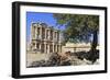 Facade of the Library of Celsus, Fruit Tree and Ancient Pipes, Ancient Ephesus-Eleanor Scriven-Framed Photographic Print