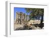 Facade of the Library of Celsus, Fruit Tree and Ancient Pipes, Ancient Ephesus-Eleanor Scriven-Framed Premium Photographic Print