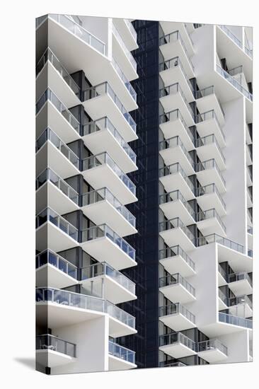 Facade of the Luxury Hotel 'W', 22nd Street, Miami Beach, Florida, Usa-Axel Schmies-Stretched Canvas