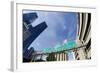 Facade of the Marriott Jw Marquis Hotel, View to the Sky, Fisheye, High Rises, Downtown Miami-Axel Schmies-Framed Photographic Print