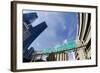 Facade of the Marriott Jw Marquis Hotel, View to the Sky, Fisheye, High Rises, Downtown Miami-Axel Schmies-Framed Photographic Print