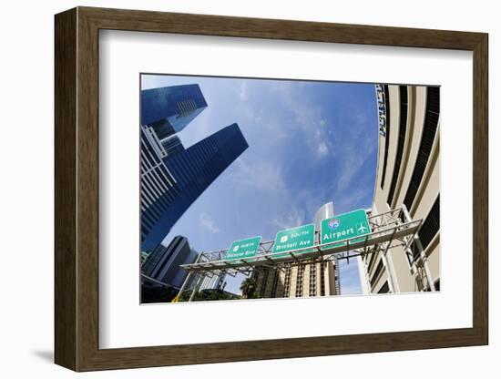 Facade of the Marriott Jw Marquis Hotel, View to the Sky, Fisheye, High Rises, Downtown Miami-Axel Schmies-Framed Photographic Print