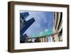 Facade of the Marriott Jw Marquis Hotel, View to the Sky, Fisheye, High Rises, Downtown Miami-Axel Schmies-Framed Photographic Print