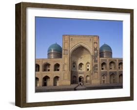 Facade of the Mir-I-Arab Madrasah, Bukhara, Uzbekistan, Central Asia-Upperhall-Framed Photographic Print