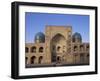 Facade of the Mir-I-Arab Madrasah, Bukhara, Uzbekistan, Central Asia-Upperhall-Framed Photographic Print