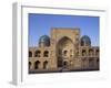 Facade of the Mir-I-Arab Madrasah, Bukhara, Uzbekistan, Central Asia-Upperhall-Framed Photographic Print