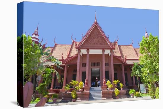 Facade of the National Museum Building in Phnom Penh, Cambodia-null-Stretched Canvas