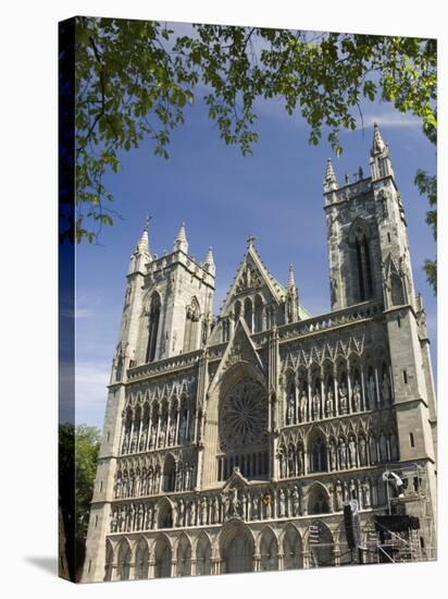 Facade of the Nidarosdomen Og Cathedral, Trondheim, Norway, Scandinavia, Europe-James Emmerson-Stretched Canvas