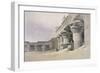 Facade of the Pronaos of the Temple of Edfou-David Roberts-Framed Giclee Print