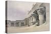 Facade of the Pronaos of the Temple of Edfou-David Roberts-Stretched Canvas