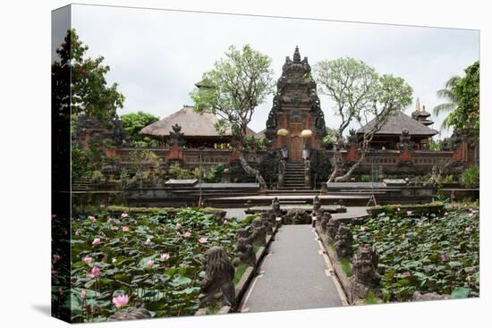 Facade of the Pura Taman Saraswati Temple, Ubud, Bali, Indonesia-null-Stretched Canvas