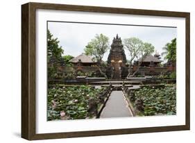 Facade of the Pura Taman Saraswati Temple, Ubud, Bali, Indonesia-null-Framed Photographic Print