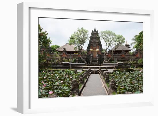 Facade of the Pura Taman Saraswati Temple, Ubud, Bali, Indonesia-null-Framed Photographic Print