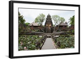 Facade of the Pura Taman Saraswati Temple, Ubud, Bali, Indonesia-null-Framed Photographic Print