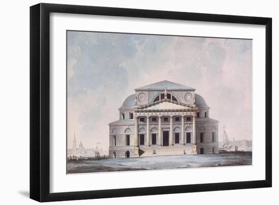 Facade of the Stock Exchange Building in Saint Petersburg, 1783-Giacomo Antonio Domenico Quarenghi-Framed Giclee Print