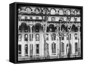 Facade of the United States Hotel-Walker Evans-Framed Stretched Canvas