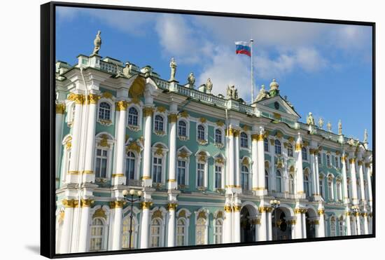 Facade of the Winter Palace, the State Hermitage Museum, UNESCO World Heritage Site, St. Petersburg-Miles Ertman-Framed Stretched Canvas