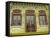 Facade of Traditional Singaporean Colonial Building in Arab Quarter, Colonial District, Singapore-Richard Nebesky-Framed Stretched Canvas