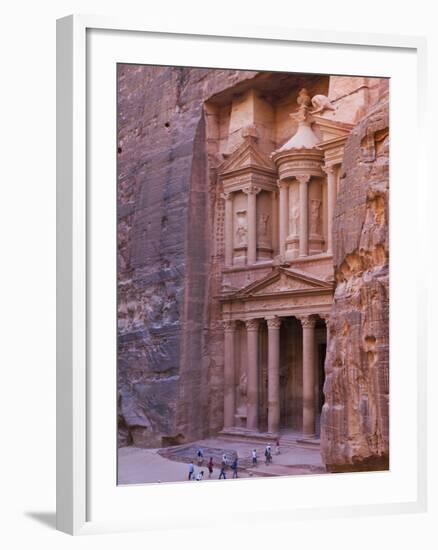 Facade of Treasury (Al Khazneh), Petra, Jordan-Keren Su-Framed Premium Photographic Print