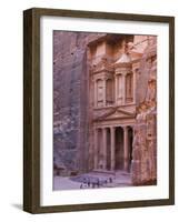 Facade of Treasury (Al Khazneh), Petra, Jordan-Keren Su-Framed Photographic Print