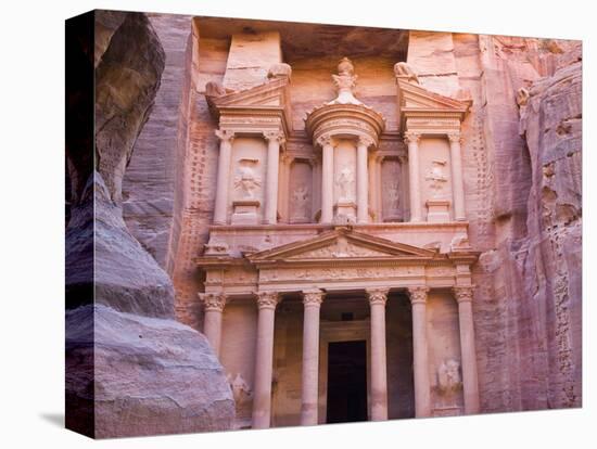 Facade of Treasury (Al Khazneh), Petra, Jordan-Keren Su-Stretched Canvas